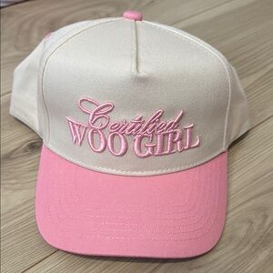 Certified Woo Girl Pink and Cream Cap